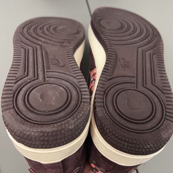 Nike Nike Air Force 1 Liberty High Women 7.5 706653-600 Deep Burgundy Polka Dot - Picture 10 of 11